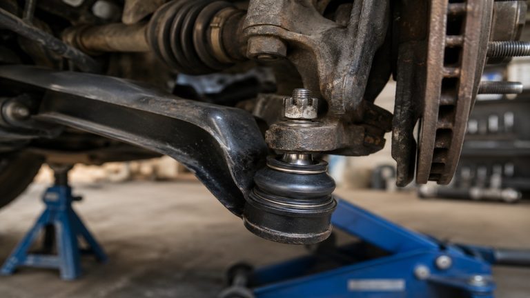 Ball joint installed in a vehicle suspension