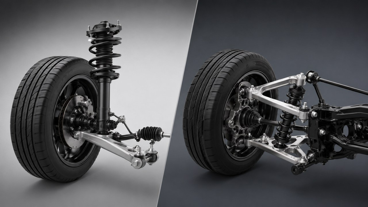 MacPherson strut vs double wishbone suspension comparison