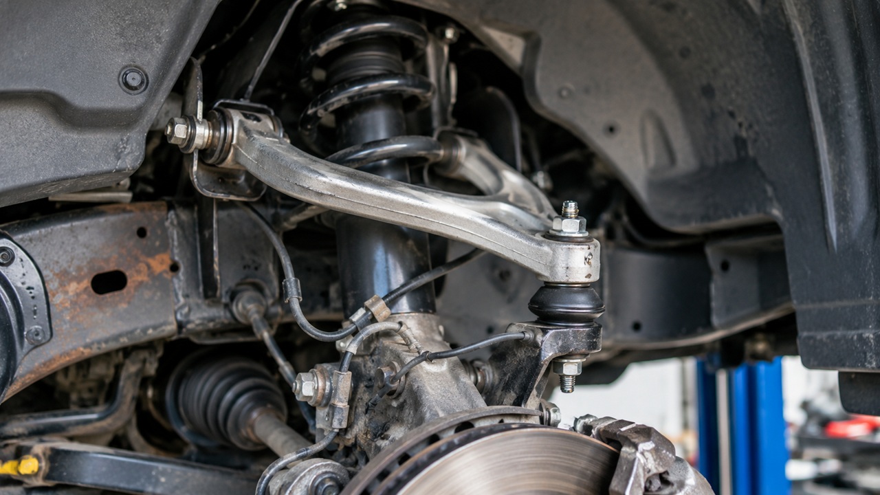 Upper control arm installed in a front suspension