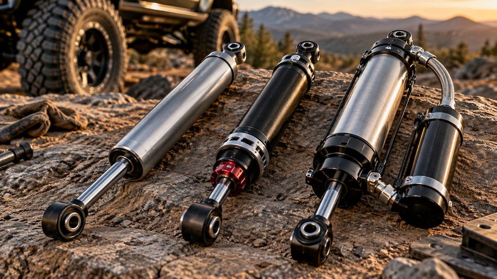 Different shock absorber types for lifted trucks and off-road use