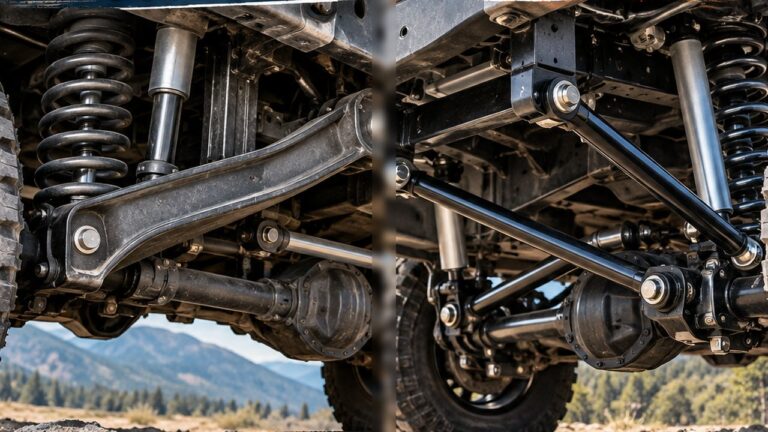 Radius arm vs 4-link suspension comparison on solid front axle trucks