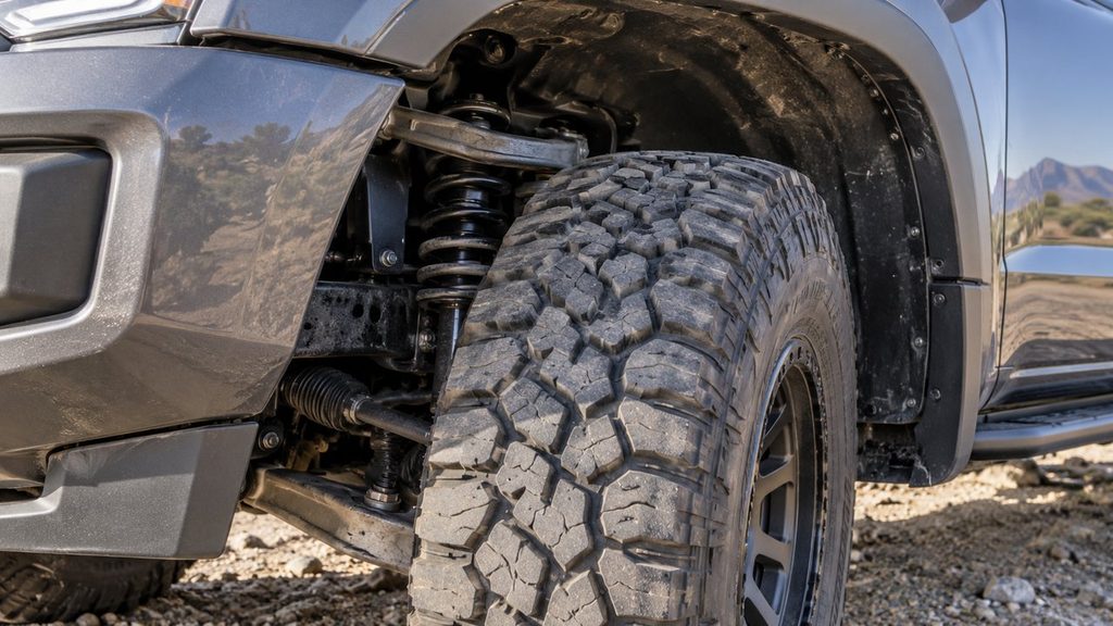 35 inch tire clearance inside a pickup truck wheel well