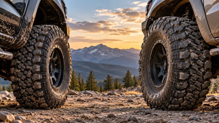 35-inch and 37-inch off-road tires compared side by side